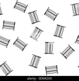 pattern barrier park fence cartoon vector Stock Vector