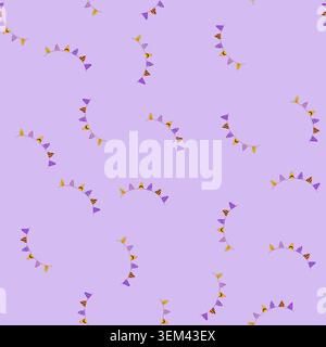 seamless pattern festive halloween garland cartoon vector Stock Vector