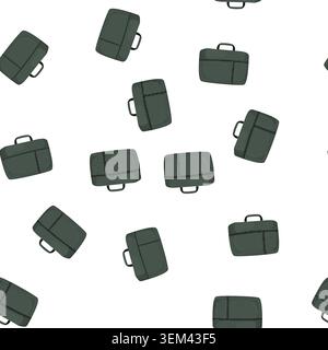 pattern work briefcase color icon vector Stock Vector