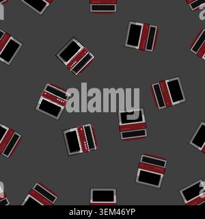 seamless pattern home dishwasher kitchen cartoon vector Stock Vector
