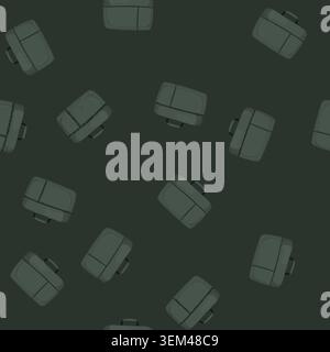 seamless pattern work briefcase color icon vector Stock Vector