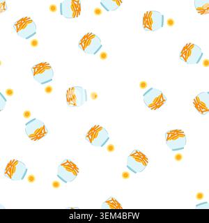 pattern business coin jar cartoon vector Stock Vector