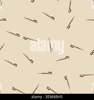 seamless pattern breath flute cartoon vector Stock Vector