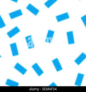 pattern square ice cube tray cartoon vector Stock Vector