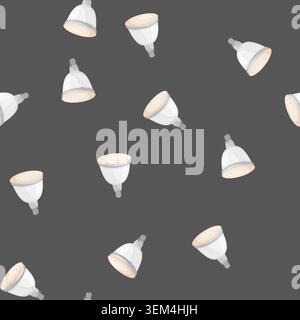 seamless pattern app smart light bulb cartoon vector Stock Vector