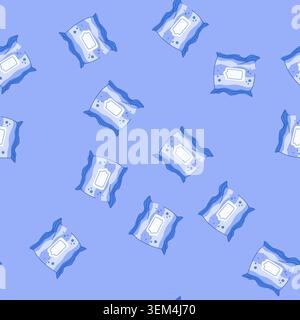 seamless pattern wash water wipes cartoon vector Stock Vector