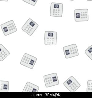 pattern fingerprint biometric security device cartoon vector Stock Vector