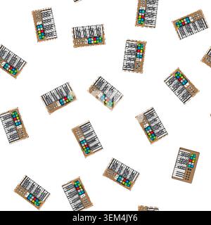 pattern technology synthesizer audio cartoon vector Stock Vector