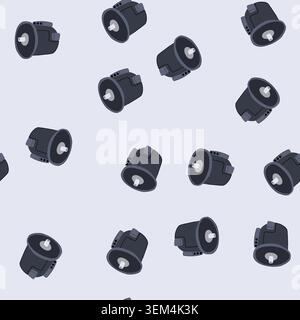 seamless pattern magnetic electric motor cartoon vector Stock Vector