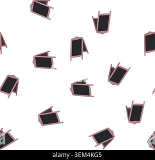 pattern menu outdoor chalkboard cartoon vector Stock Vector