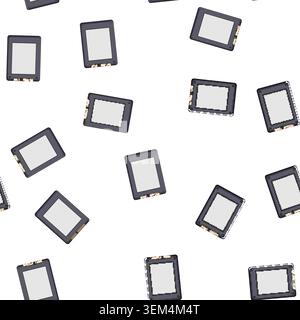 pattern equipment ssd storage cartoon vector Stock Vector