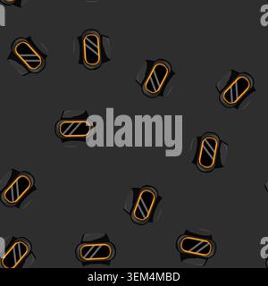seamless pattern pulse watch tracker cartoon vector Stock Vector