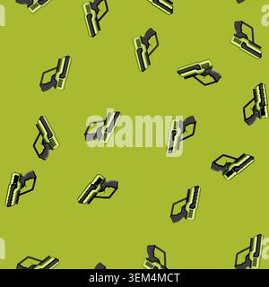 seamless pattern Futuristic laser blaster toy for video game Stock Vector