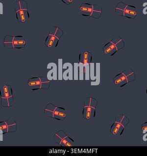 seamless pattern gaming game mouse cartoon vector Stock Vector
