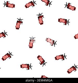pattern r game chair cartoon vector Stock Vector