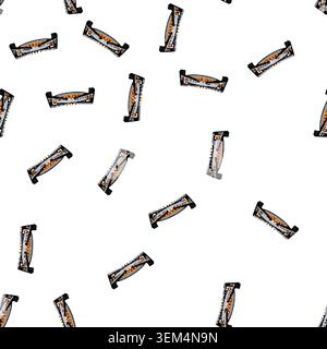 pattern home stove burner cartoon vector Stock Vector