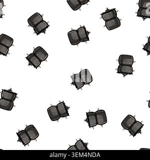 pattern kitchen double boiler pan cartoon vector Stock Vector