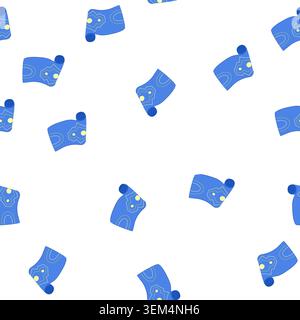 pattern exercise fitness mat cartoon vector Stock Vector