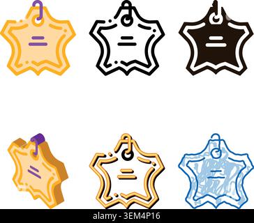 laundry service wear label vector thin line icon styles Stock Vector