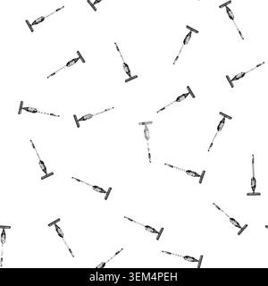 pattern equipment electric mop cartoon vector Stock Vector