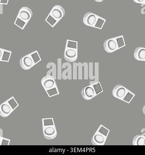 seamless pattern heat smart thermostat cartoon vector Stock Vector