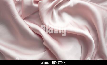 Elegant blush pink textile background with smooth satin folds and soft fabric texture Stock Photo