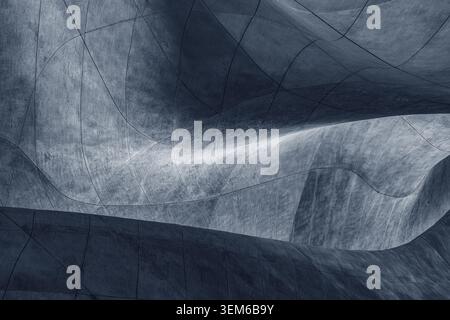 The interplay of light and shadow creates abstract geometric patterns on a dome. Stock Photo