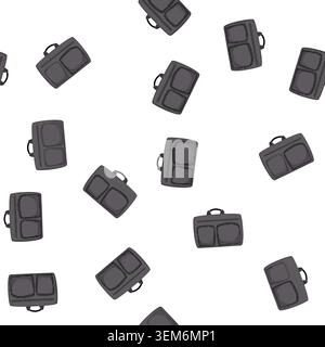 pattern business briefcase color icon vector Stock Vector