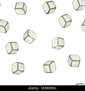 pattern steel ice cubes reusable cartoon vector Stock Vector