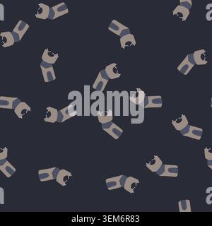 seamless pattern lightning taser gun cartoon vector Stock Vector