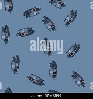 pattern formal top hat sketch hand drawn Stock Vector