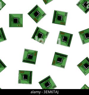 pattern fabrication circuit board cartoon vector Stock Vector