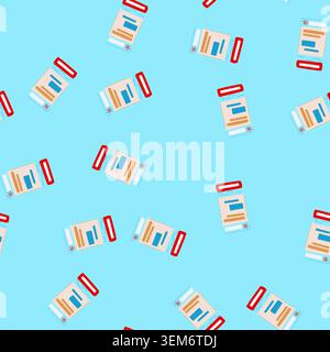 seamless pattern template cruise ship ticket cartoon vector Stock Vector