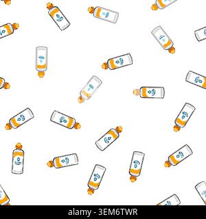 pattern transparent contact lens solution cartoon vector Stock Vector