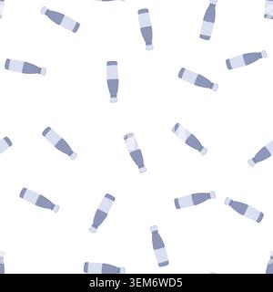 pattern package stainless bottle cartoon vector Stock Vector