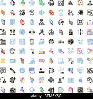 Digital collection of various concept icons Stock Vector
