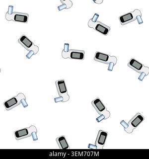 pattern function spirometer cartoon vector Stock Vector
