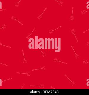 seamless pattern red fly swatter managing insect pest control Stock Vector