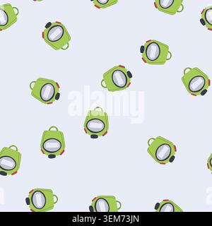 seamless pattern web stopwatch cartoon vector Stock Vector