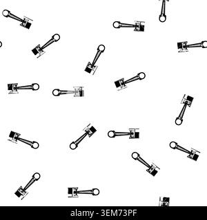 pattern Engine piston connecting rod component for automotive power Stock Vector