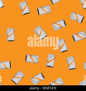 seamless pattern full battery energy cartoon vector Stock Vector