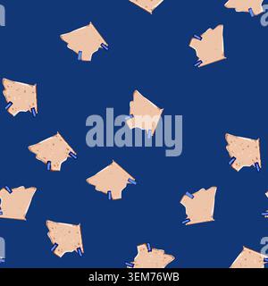 seamless pattern message pinned torn paper notes cartoon vector Stock Vector
