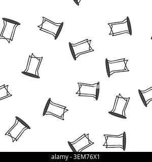 pattern empty folding table cartoon vector Stock Vector