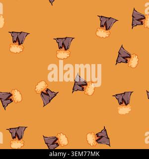 seamless pattern caldera volcano eruption cartoon vector Stock Vector