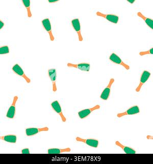 pattern equipment hair brush cartoon vector Stock Vector