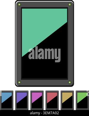 memory ssd storage cartoon vector graphic Stock Vector