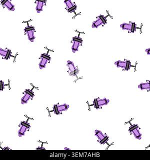 pattern monitor game chair cartoon vector Stock Vector