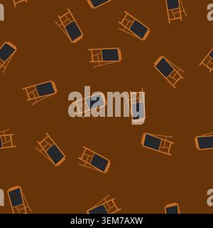seamless pattern frame outdoor chalkboard cartoon vector Stock Vector