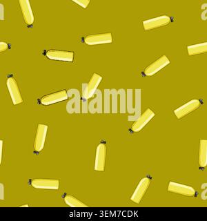 seamless pattern isometric diving cylinder cartoon vector Stock Vector