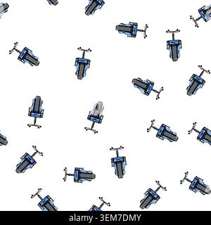 pattern video game chair cartoon vector Stock Vector